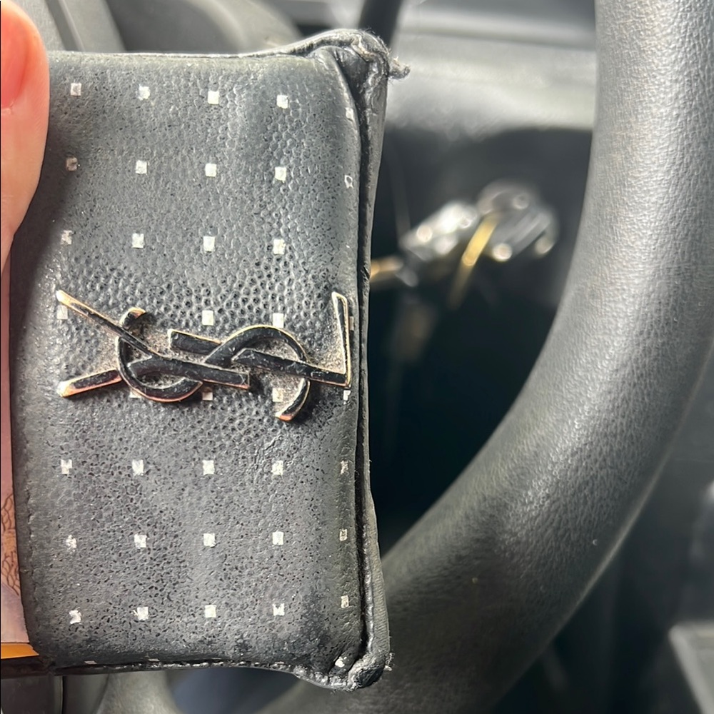 Yves Saint Laurent Black Leather Card Holder